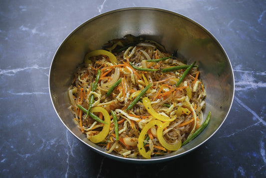 Japchae - Perfekte koreanische Süßkartoffelnudeln zubereiten